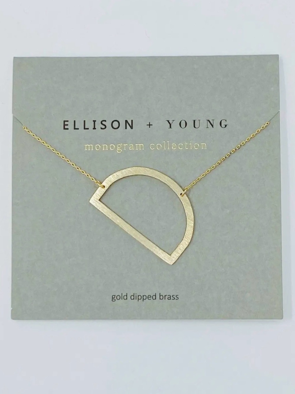 Ellison + Young Initial ‘D’ Gold Necklace
